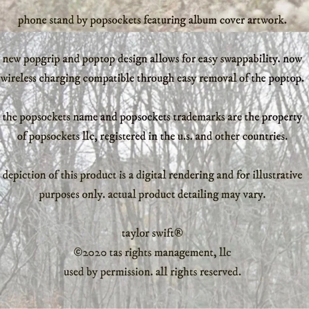 Taylor Swift evermore album cover popsocket NIP